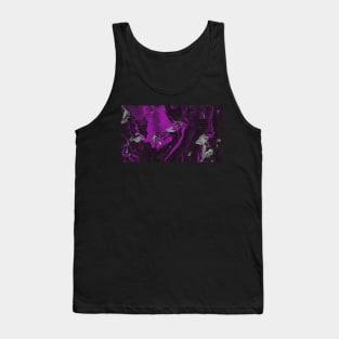 Liquid art. Abstract black-violet-green background with hand-painted marble texture. Best for the print, fabric, poster, wallpaper, cover and packaging, wrapping paper. Christmas holiday mood. Tank Top